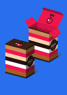 Funny Socks: Коробка Вкусное пирожное для 2-х пар