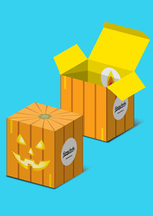 Подарочная упаковка Funny Socks: Коробка для четырех пар Большая тыква