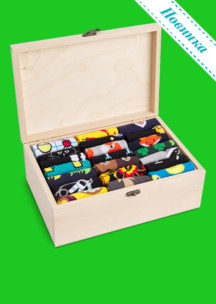Look для всей семьи Четырехлистник Funny Socks: Чемодан модных носков (с 21 парой)