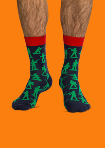 Цветные носки JNRB: Носки Зеленые солдатики