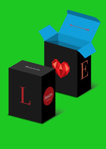 Подарочная упаковка Funny Socks: Коробка для 2-х пар LOVE