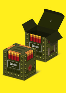 Подарочная упаковка Funny Socks: Коробка для 4-х пар Quake