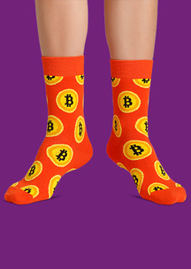 Цветные носки JNRB: Носки Биткоин и блокчейн