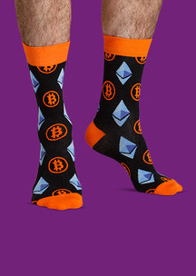 Цветные носки JNRB: Носки Криптовалютные