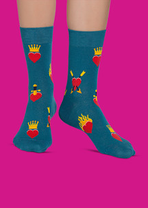 Цветные носки JNRB: Носки Пылающие сердца