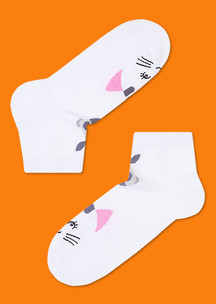 Цветные носки JNRB: Носки Белая кошка
