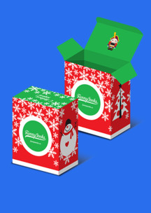 Подарочная упаковка Funny Socks: Коробка Скоро-скоро Новый год для 2 пар