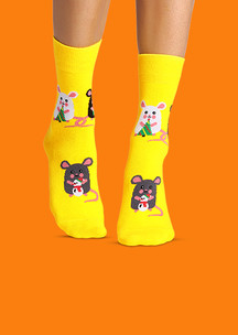 Цветные носки JNRB: Носки Мышки-мимимышки