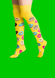 Цветные носки JNRB: Чулки Ванильные пончики