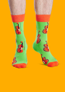 Цветные носки JNRB: Носки Скрипка Страдивари
