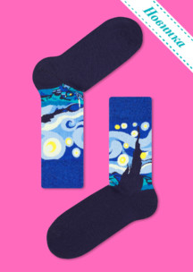 Цветные носки JNRB: Носки Звездная ночь