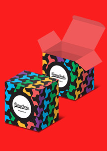 Подарочная упаковка Funny Socks: Коробка Гамла-Стан для 4-х пар