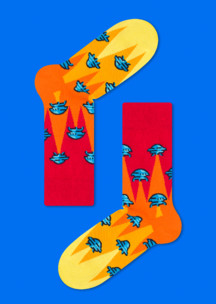 Красные JNRB: Носки Нашествие пришельцев