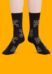 Цветные носки JNRB: Носки Крестики-нолики