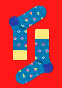 Цветные носки JNRB: Носки Квадропончики