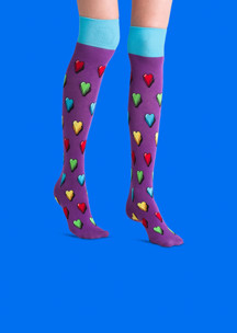 Цветные носки JNRB: Чулки Сердце