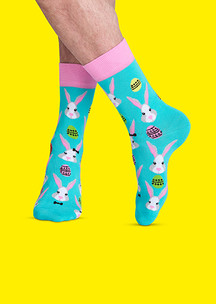 Цветные носки JNRB: Носки Пасхальное чаепитие у кролика