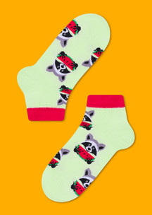 Цветные носки JNRB: Носки Еноты в арбузах