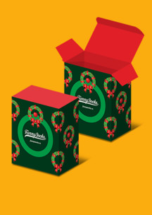 Подарочная упаковка JNRB: Коробка Новогодний венок для 2-х пар