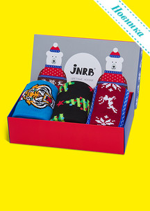 Новогодние носки JNRB: Набор Мишки в свитере