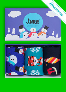 Цветные носки JNRB: Набор Снеговик