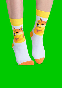 Цветные носки JNRB: Носки Doge