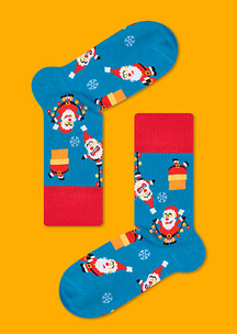 Цветные носки JNRB: Носки Усталый Дед Мороз