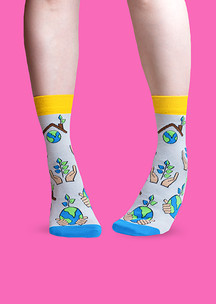 Цветные носки JNRB: Носки Берегите природу