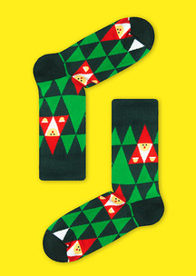 Зеленые JNRB: Носки Треугольный Дед Мороз