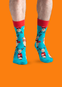 Цветные носки JNRB: Носки Смешной олень