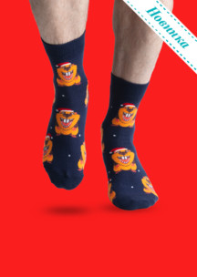 Цветные носки JNRB: Носки Новогодний бобер