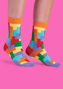 Цветные носки JNRB: Носки Тетрис